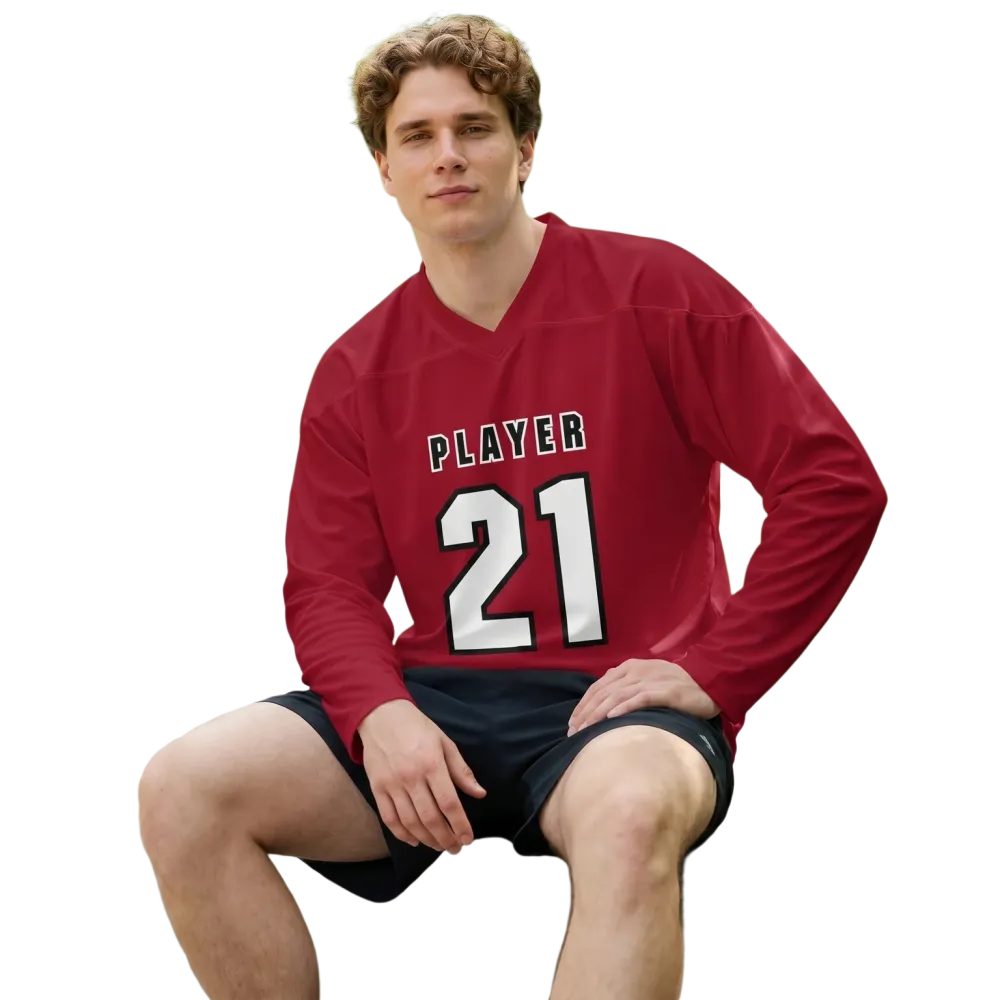 Unisex Hockey Shirt von BUYATHOME24, atmungsaktives Trainingsshirt mit UPF50+, 2XS-6XL, sportlich, leicht und komfortabel.