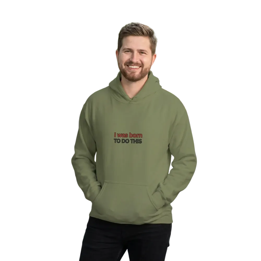 Grafik Unisex Hoodie aus Baumwolle in S bis 5XL, personalisierbar, mit Kapuze und komfortable Passform, in neutralem Design.