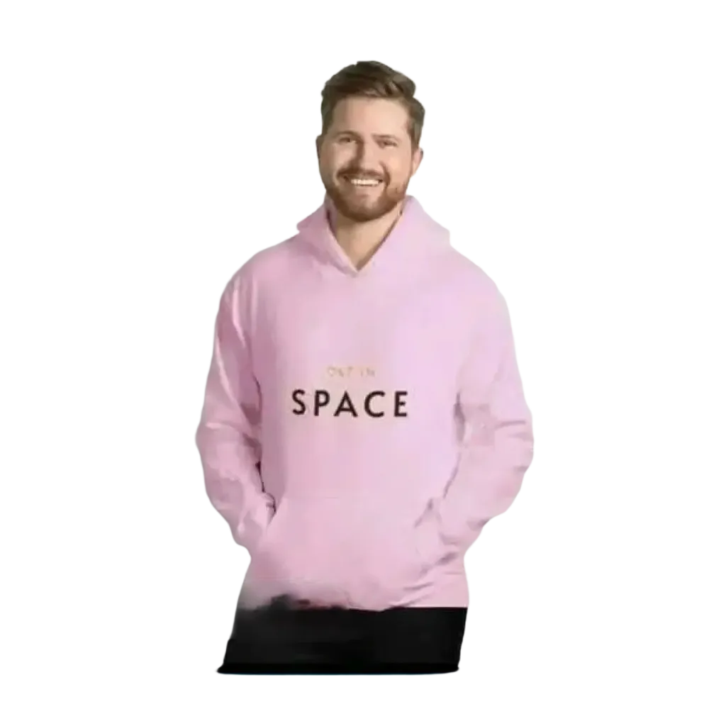 Dunkelgrauer Unisex Baumwoll-Hoodie mit Kapuze, doppellagig, in S bis 5XL, für Männer und Frauen, von BUYATHOME24.