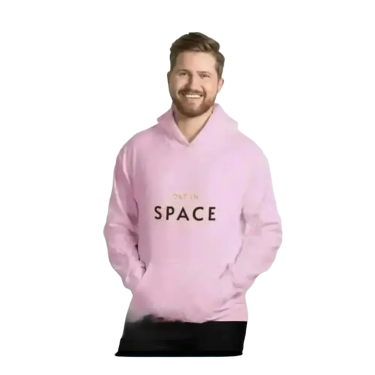 Dunkelgrauer Unisex Baumwoll-Hoodie mit Kapuze, doppellagig, in S bis 5XL, für Männer und Frauen, von BUYATHOME24.