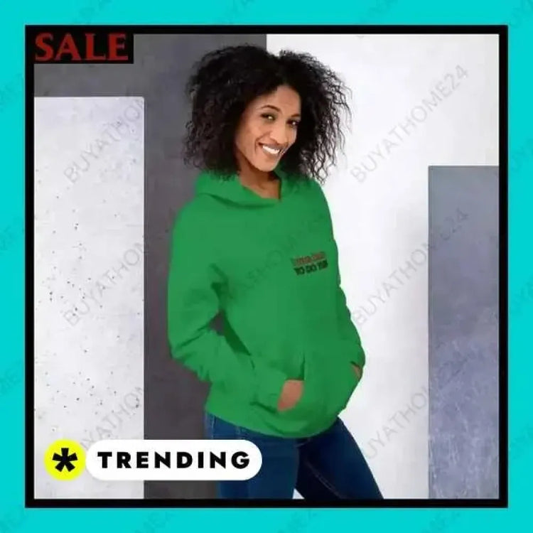 Grafik Unisex Hoodie aus Baumwolle in S-5XL, bequemer Kapuzenpullover für Herren und Damen, von BUYATHOME24.