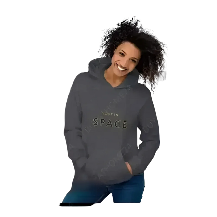 Herren und Damen Hoodie von BUYATHOME24, bequemer Kapuzenpullover in verschiedenen Größen, in Grau mit Kängurutasche.