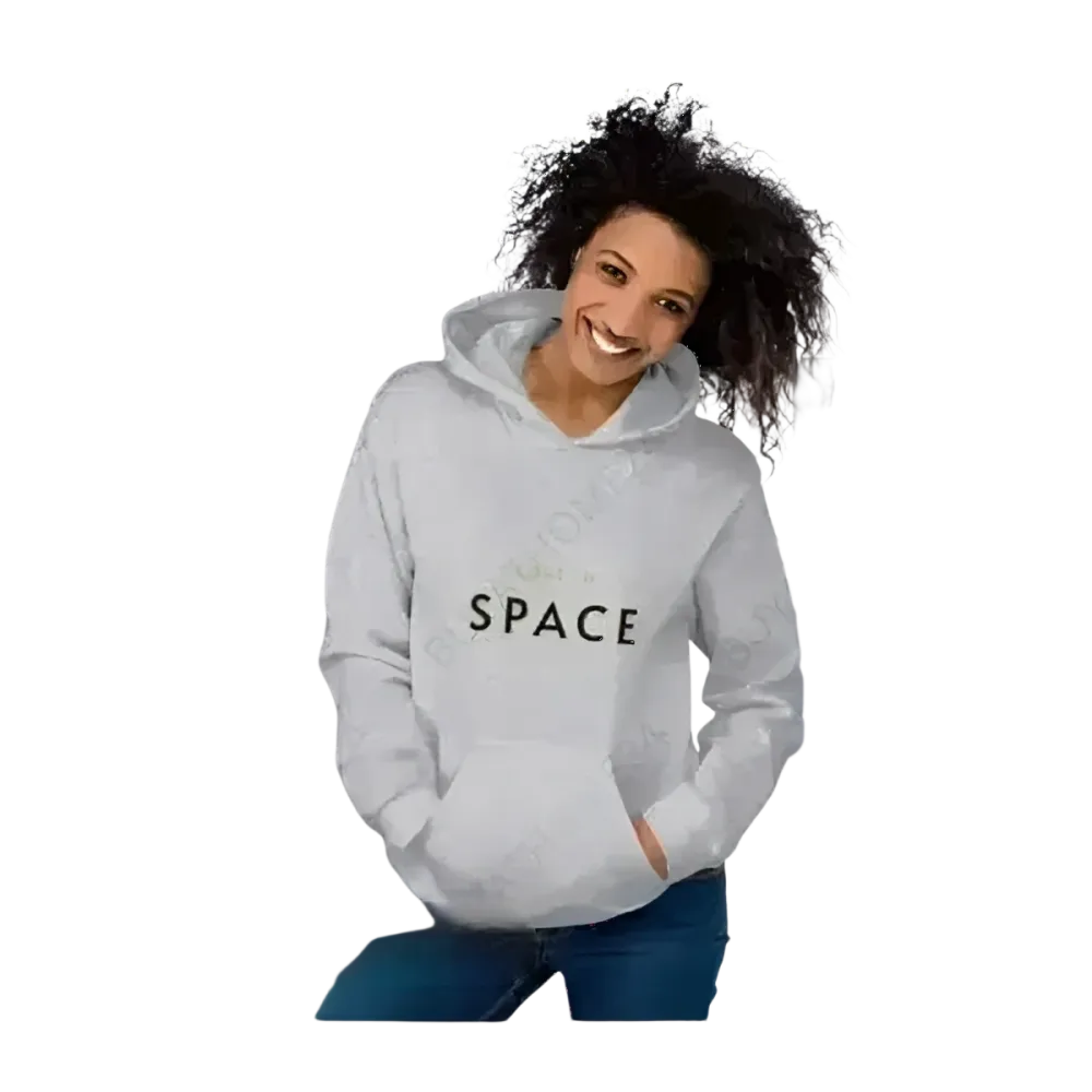 Herren und Damen Hoodie mit Kapuze in verschiedenen Größen, schwarzer Baumwoll-Kapuzenpullover von BUYATHOME24