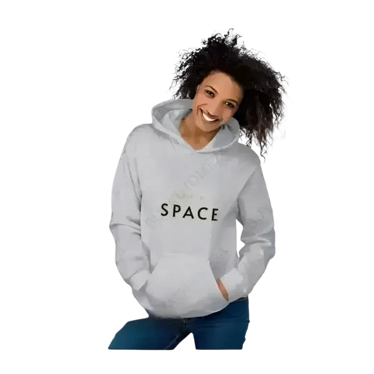 Herren und Damen Hoodie mit Kapuze in verschiedenen Größen, schwarzer Baumwoll-Kapuzenpullover von BUYATHOME24