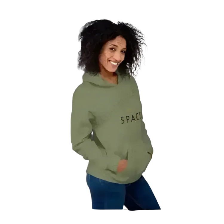 Herren und Damen Hoodie mit Kapuze in verschiedenen Größen, bequemer BUYATHOME24 Hoodie aus weichem Material, frontalansicht