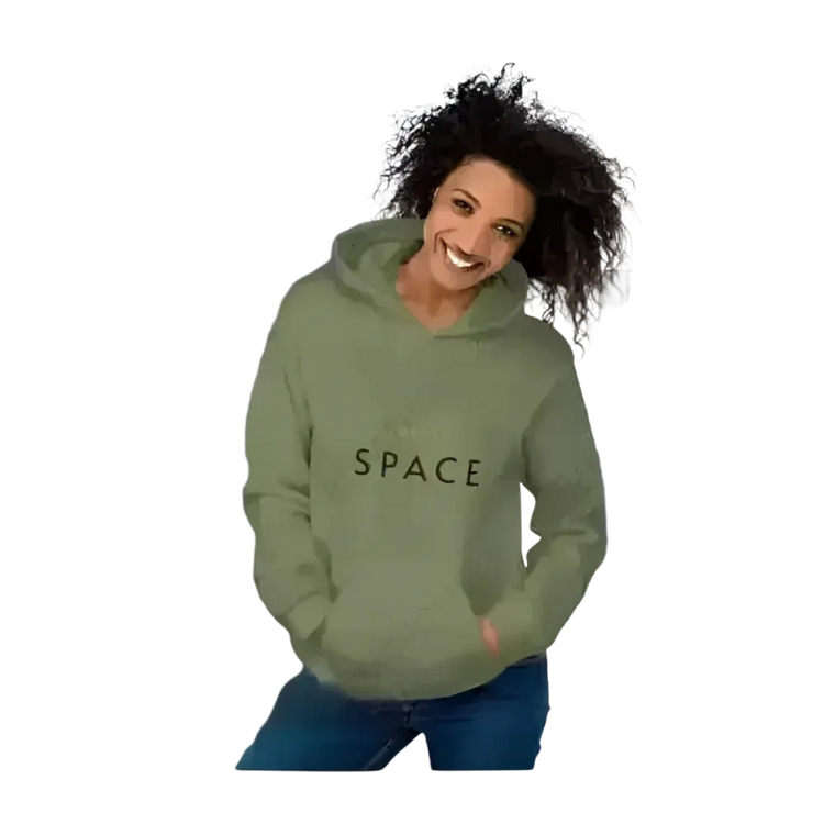 Herren- und Damen-Hoodie von BUYATHOME24 in verschiedenen Größen, mit Kapuze und Kängurutasche, bequemes Sweatshirt in Schwarz.