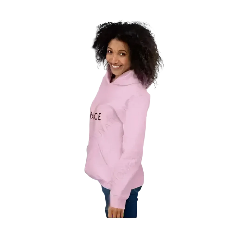 Herren- und Damen-Hoodie mit Kapuze, in verschiedenen Größen, aus weichem Material, von BUYATHOME24, frontal aufgenommen