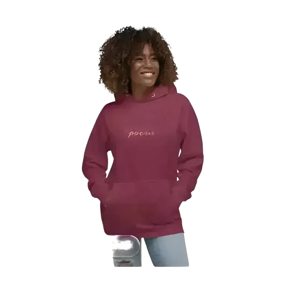 Grauer Kapuzenpullover für Herren und Damen von BUYATHOME24 in den Größen S bis 3XL, mit Kapuze und Kängurutasche.