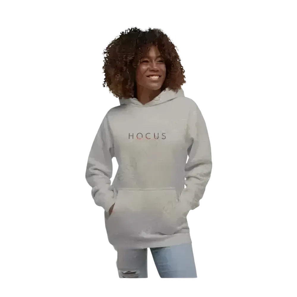 Herren und Damen Hoodie mit Kapuze in Schwarz, bequemes Kapuzenpullover von BUYATHOME24 in den Größen S bis 3XL.