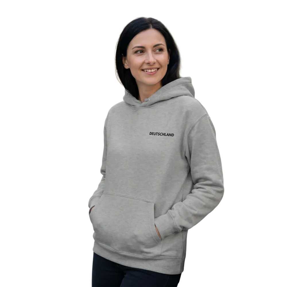 Unisex Hoodie mit doppelter Kapuze in verschiedenen Größen, bequemes Sweatshirt von BUYATHOME24, zeigt die Kapuze und Stoffdetails.