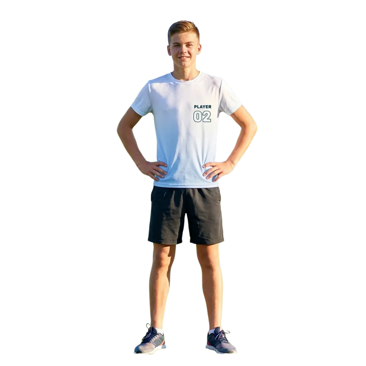 Unisex Kinder Sport-T-Shirt von BUYATHOME24, schnelltrocknend, für Fußball, Größen 134-170 cm, leichter, atmungsaktiver Stoff