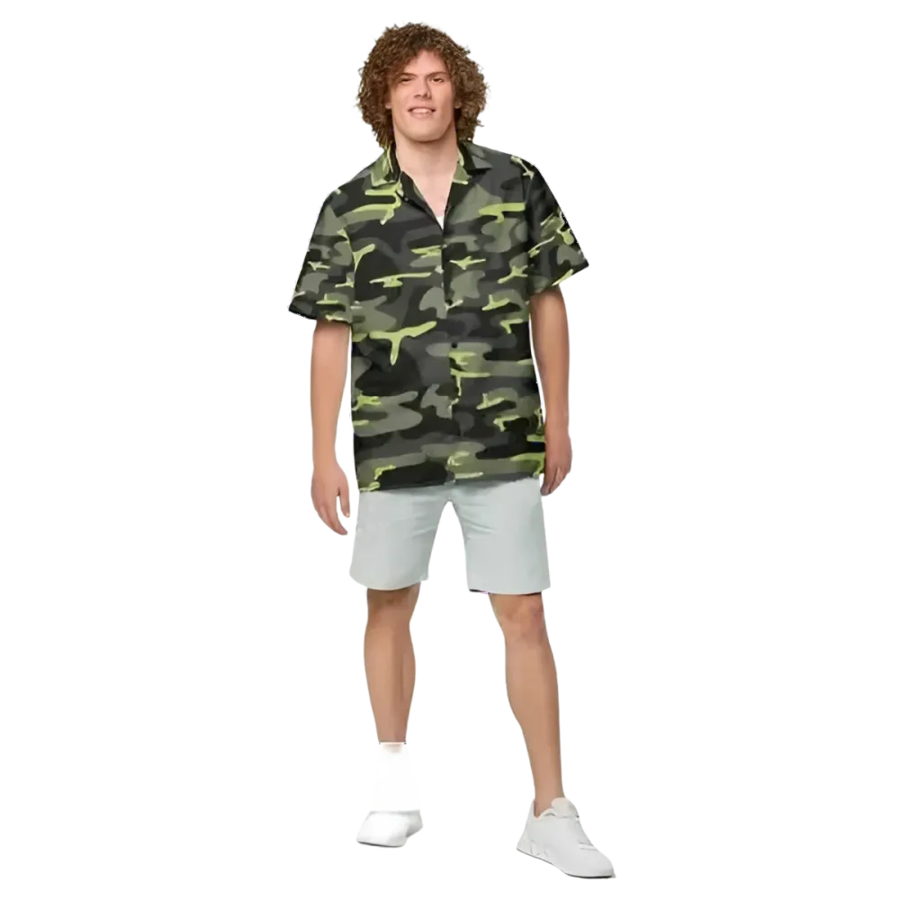 Unisex Kurzarmhemd in Tarnmuster aus atmungsaktivem Polyester, für Herren, in 2XS bis 6XL, von BUYATHOME24.