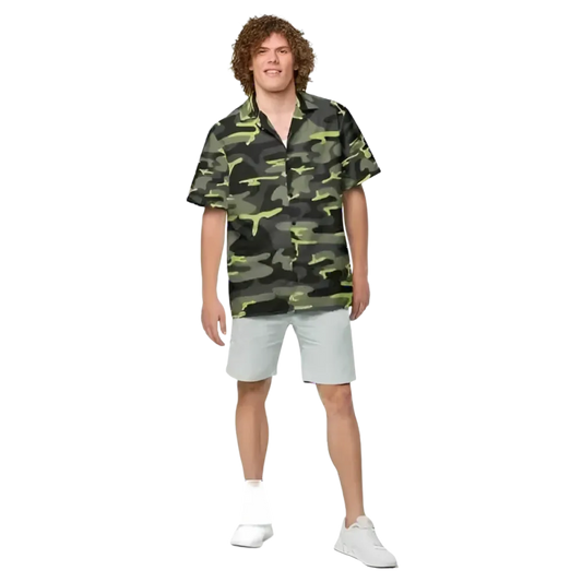 Unisex Kurzarmhemd in Tarnmuster aus atmungsaktivem Polyester, für Herren, in 2XS bis 6XL, von BUYATHOME24.