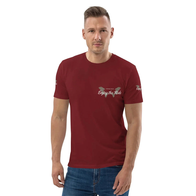 unisex-organic-cotton-t-shirt-burgundy-front-699864cc7e2d9 - BUYATHOME24®