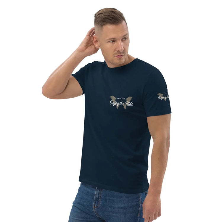 unisex-organic-cotton-t-shirt-french-navy-left-front-699864cc5dcee - BUYATHOME24®