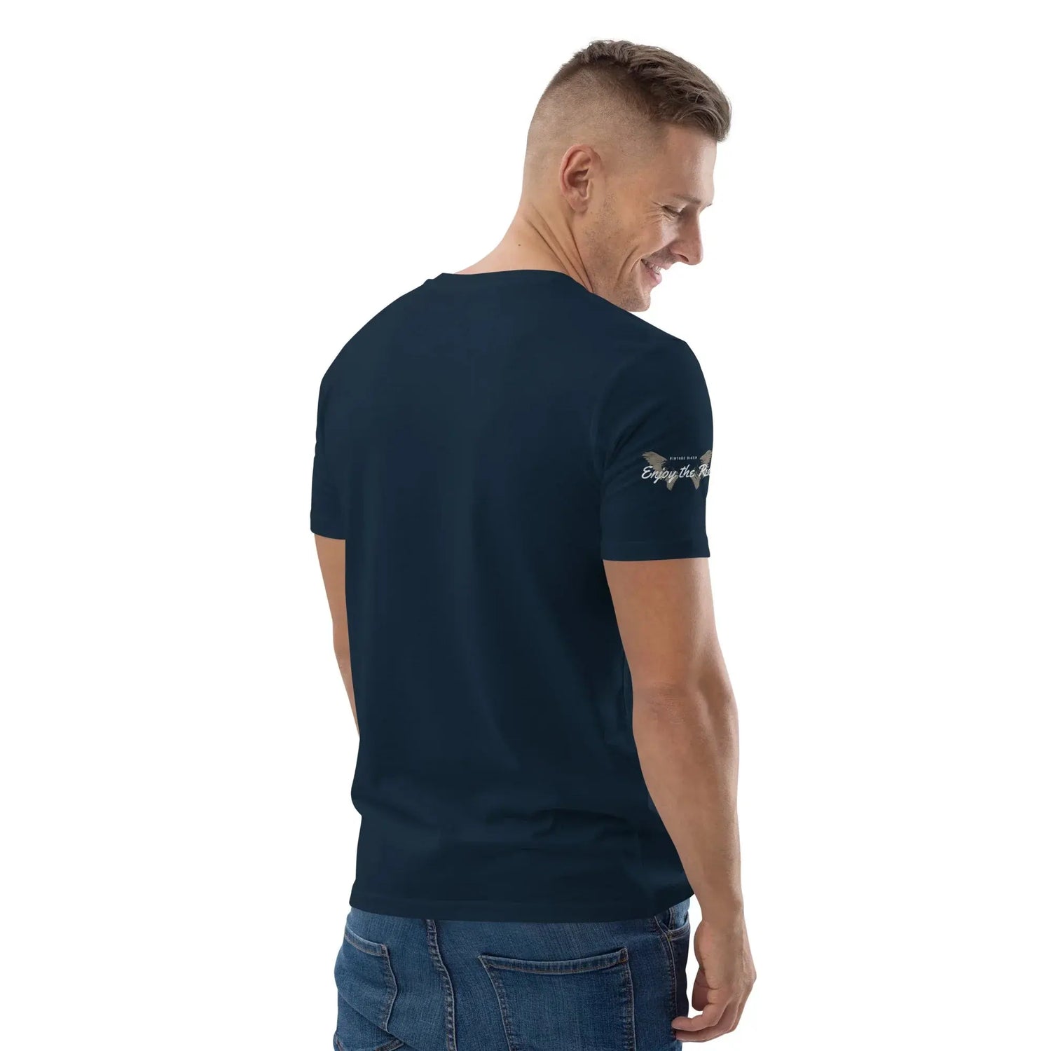 unisex-organic-cotton-t-shirt-french-navy-right-back-699864cc62943 - BUYATHOME24®