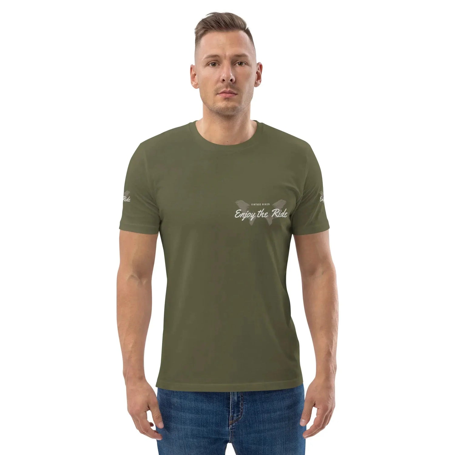 unisex-organic-cotton-t-shirt-khaki-front-2-699864cd12100 - BUYATHOME24®