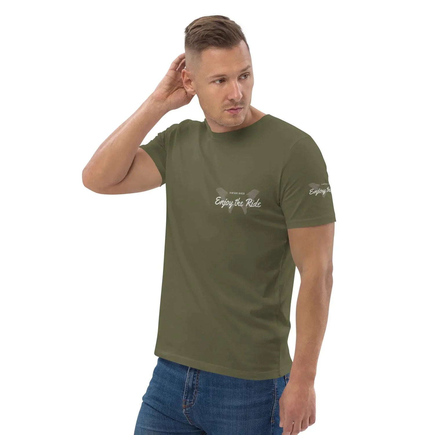unisex-organic-cotton-t-shirt-khaki-left-front-699864cd31853 - BUYATHOME24®