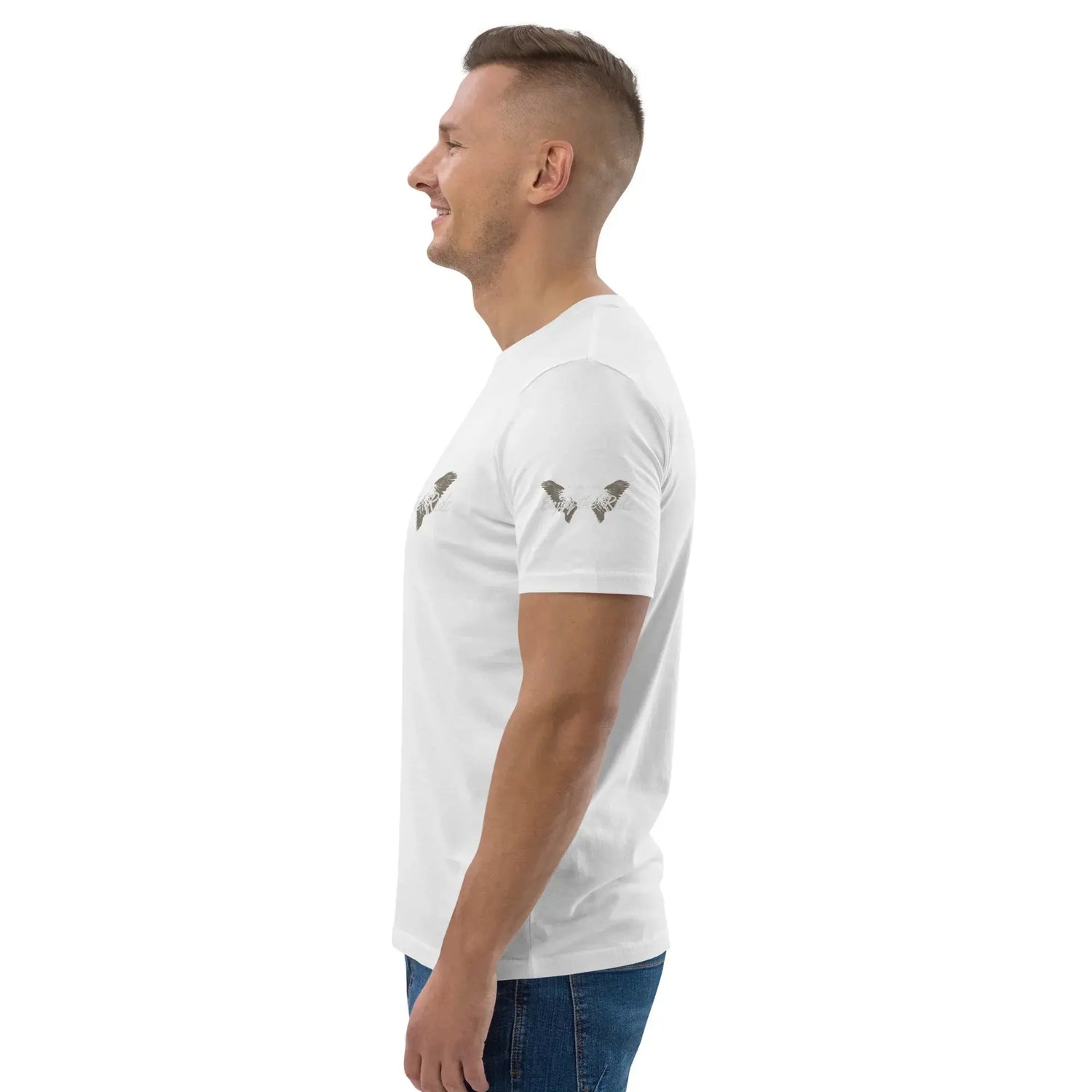 unisex-organic-cotton-t-shirt-white-left-699864cda9c12 - BUYATHOME24®