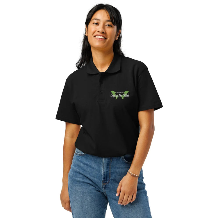 Unisex Poloshirt Knopfleiste Gerippter Kragen Freizeitkleidung Bestickt BUYATHOME24®