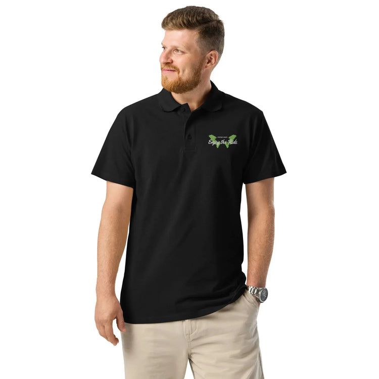 Unisex Poloshirt Knopfleiste Gerippter Kragen Freizeitkleidung Bestickt BUYATHOME24®