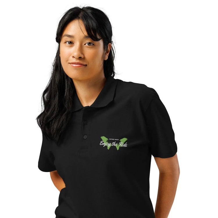 Unisex Poloshirt Knopfleiste Gerippter Kragen Freizeitkleidung Bestickt BUYATHOME24®