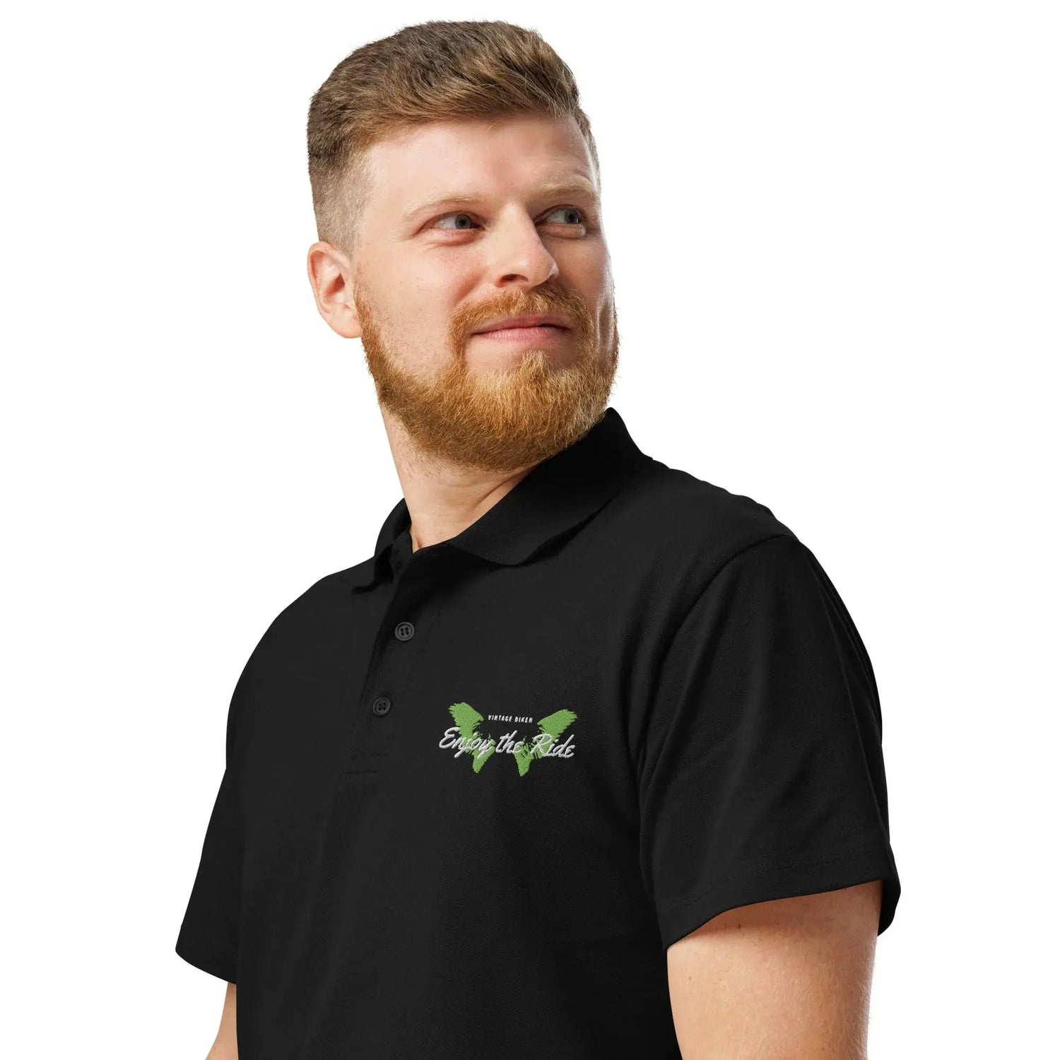 Unisex Poloshirt Knopfleiste Gerippter Kragen Freizeitkleidung Bestickt BUYATHOME24®