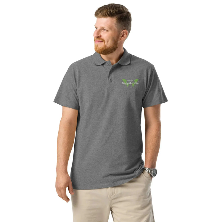Unisex Poloshirt Knopfleiste Gerippter Kragen Freizeitkleidung Bestickt BUYATHOME24®
