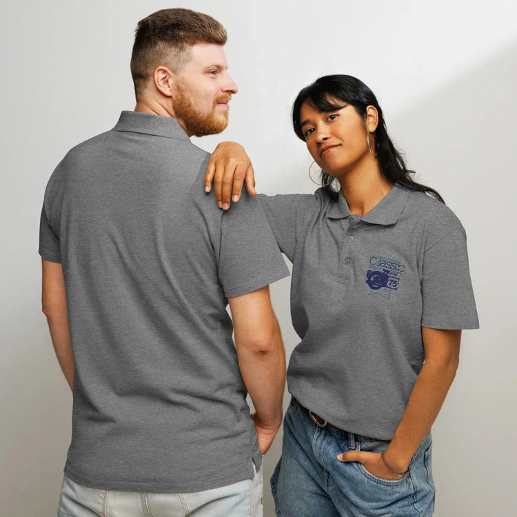 Polyester Poloshirt Klassische Freizeitkleidung Dickes Gewebe Bestickt BUYATHOME24®