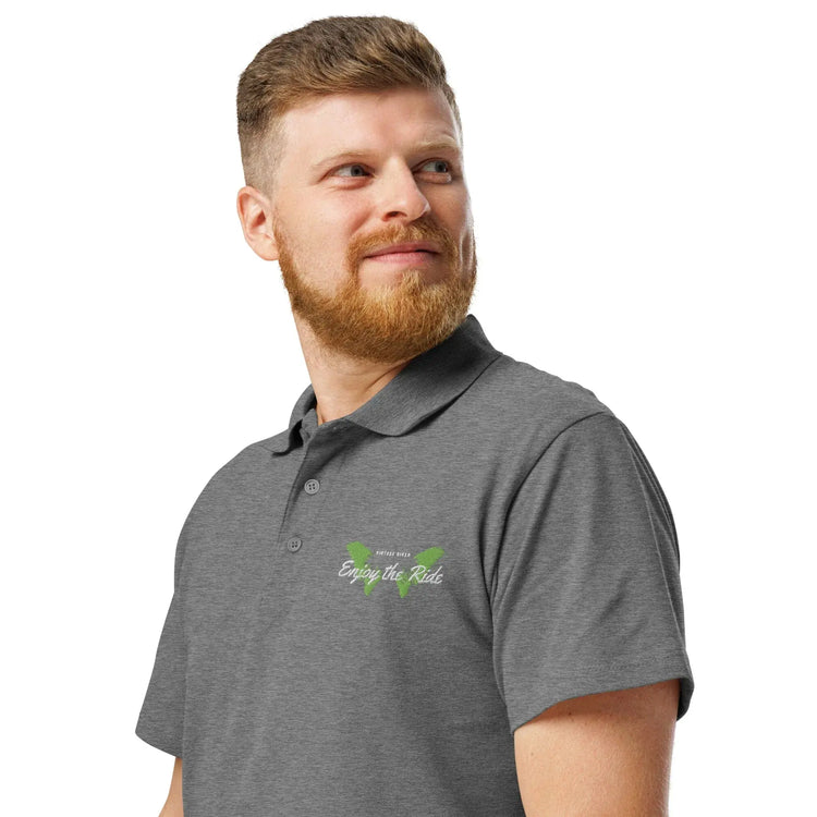 Unisex Poloshirt Knopfleiste Gerippter Kragen Freizeitkleidung Bestickt BUYATHOME24®