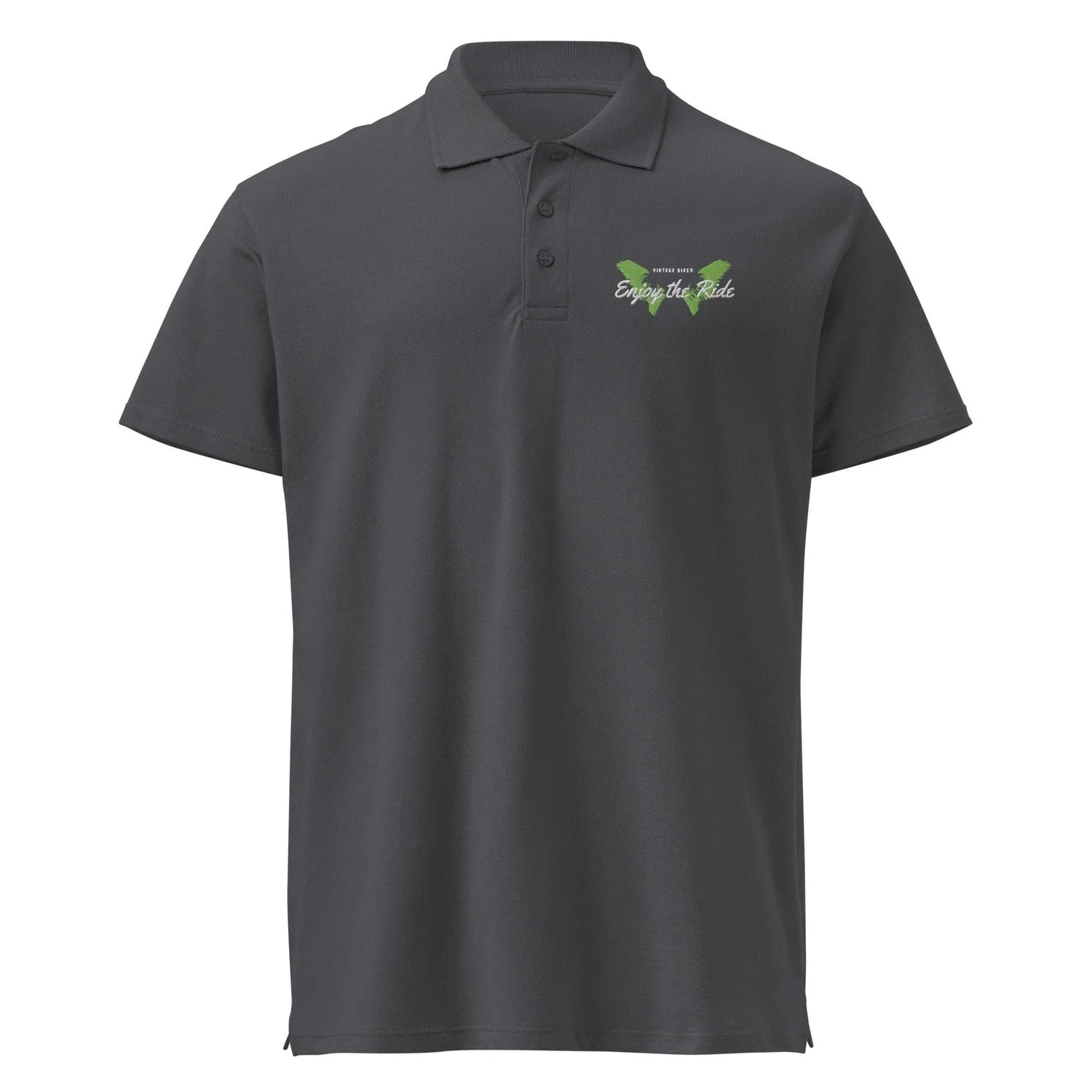 Unisex Poloshirt Knopfleiste Gerippter Kragen Freizeitkleidung Bestickt BUYATHOME24®