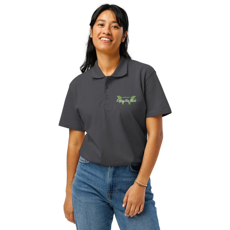 Unisex Poloshirt Knopfleiste Gerippter Kragen Freizeitkleidung Bestickt BUYATHOME24®