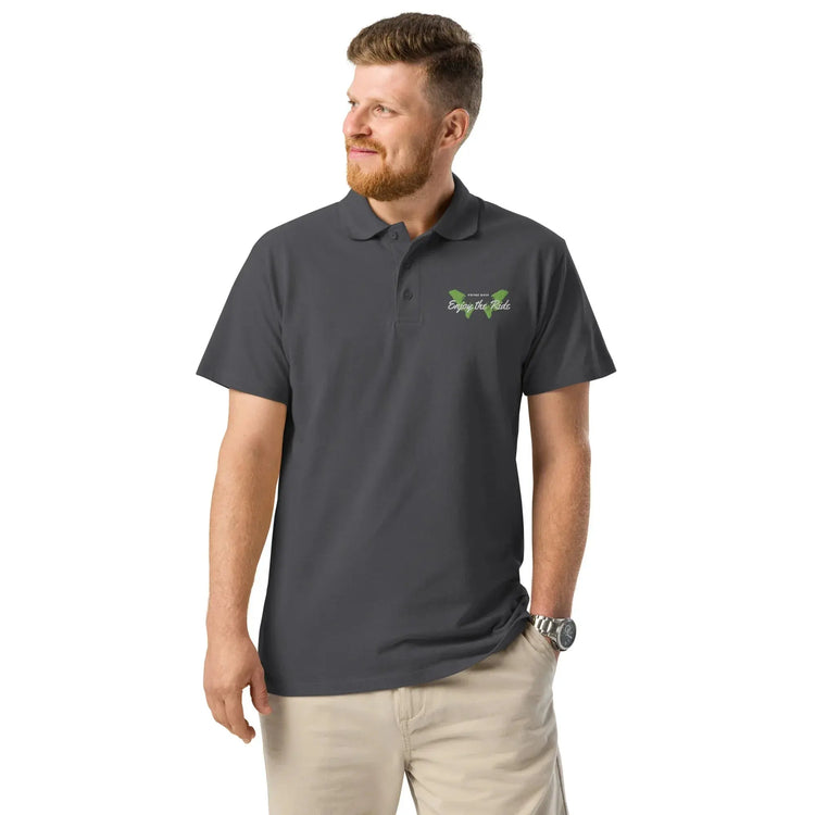 Unisex Poloshirt Knopfleiste Gerippter Kragen Freizeitkleidung Bestickt BUYATHOME24®