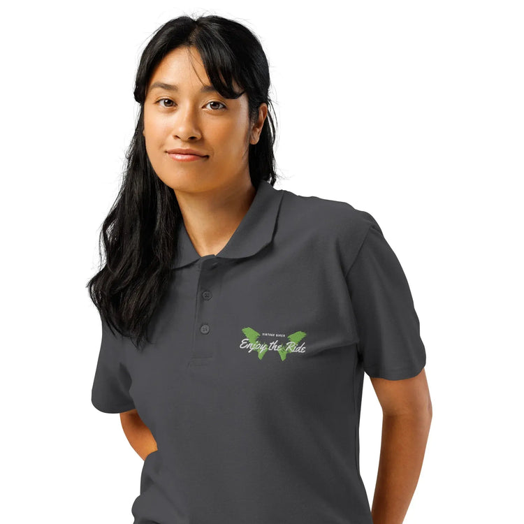 Unisex Poloshirt Knopfleiste Gerippter Kragen Freizeitkleidung Bestickt BUYATHOME24®