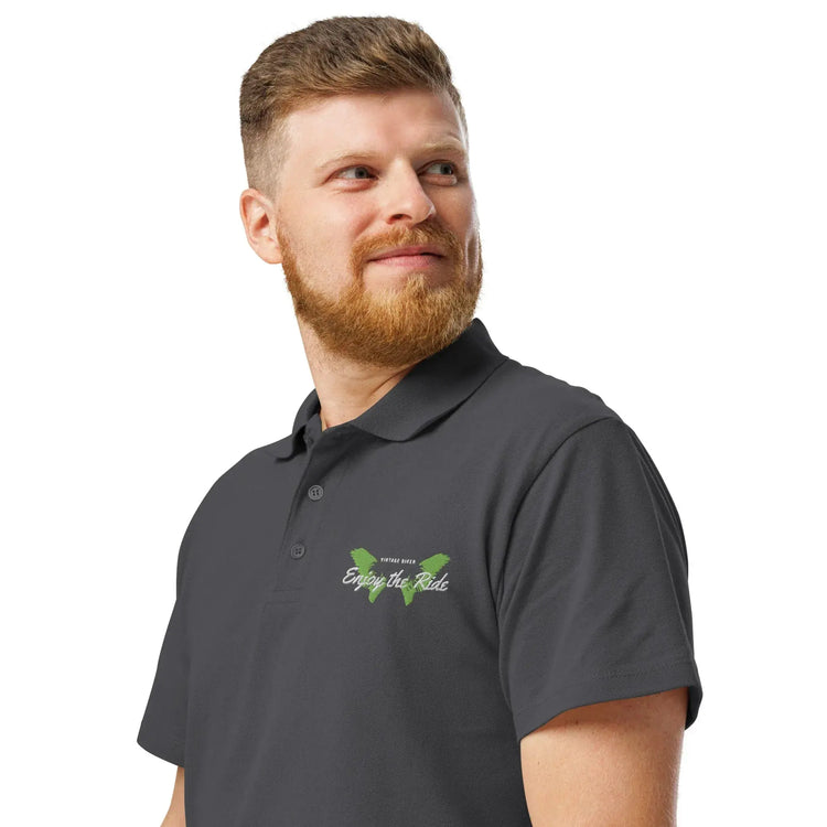 Unisex Poloshirt Knopfleiste Gerippter Kragen Freizeitkleidung Bestickt BUYATHOME24®