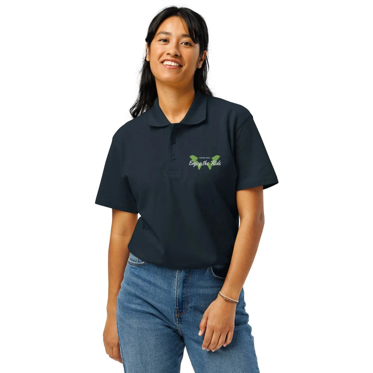 Unisex Poloshirt Knopfleiste Gerippter Kragen Freizeitkleidung Bestickt BUYATHOME24®