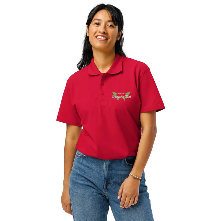 Unisex Poloshirt Knopfleiste Gerippter Kragen Freizeitkleidung Bestickt BUYATHOME24®