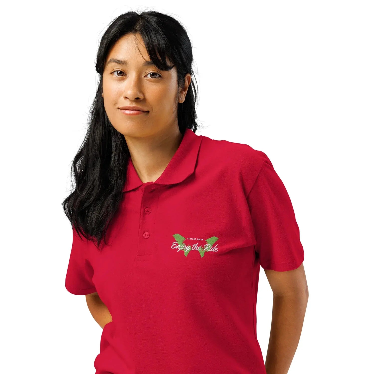 Unisex Poloshirt Knopfleiste Gerippter Kragen Freizeitkleidung Bestickt BUYATHOME24®
