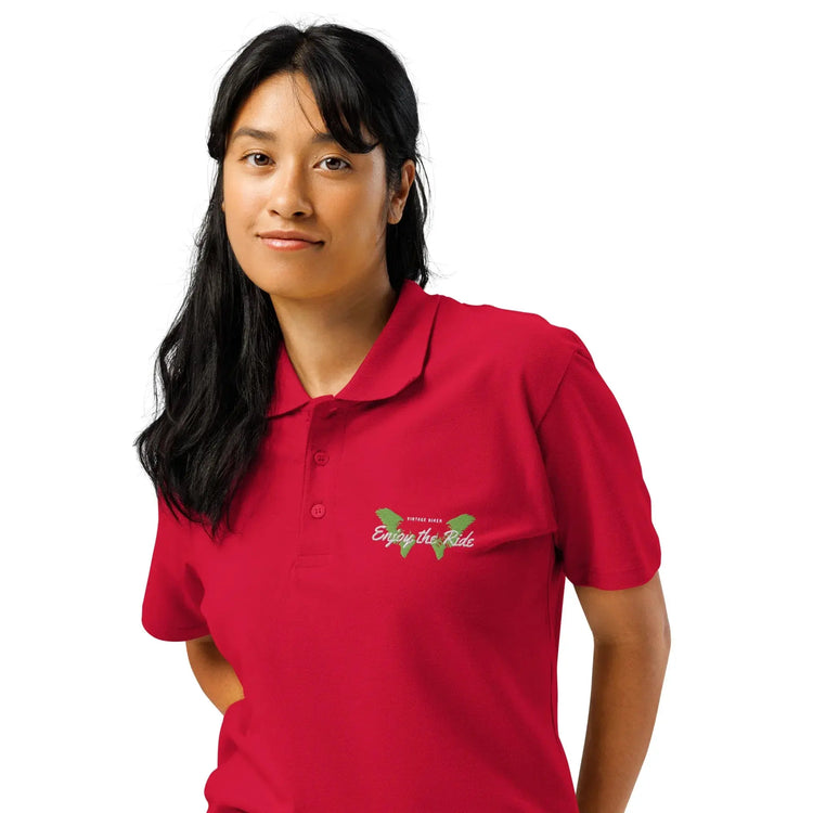 Unisex Poloshirt Knopfleiste Gerippter Kragen Freizeitkleidung Bestickt BUYATHOME24®