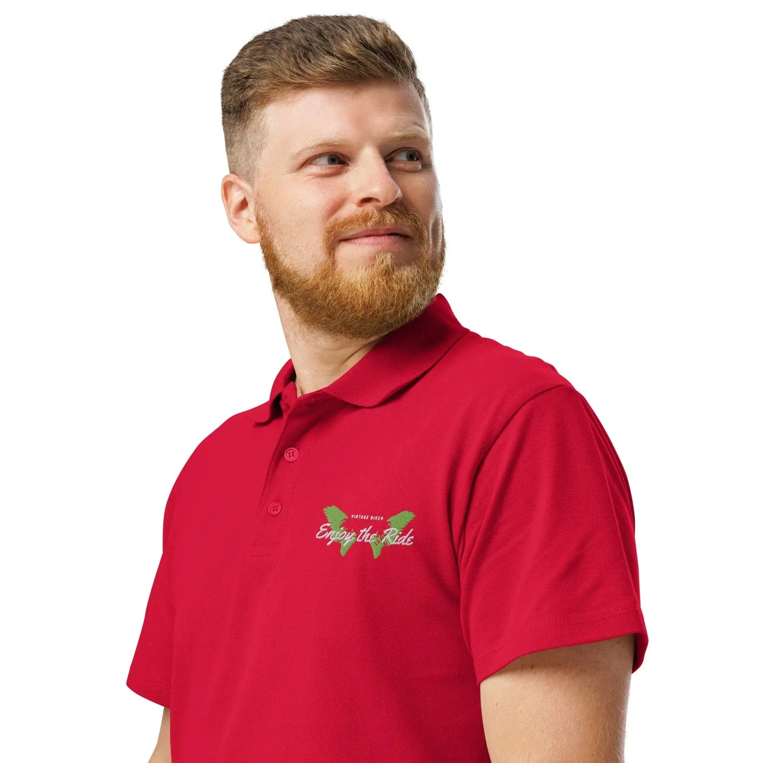Unisex Poloshirt Knopfleiste Gerippter Kragen Freizeitkleidung Bestickt BUYATHOME24®