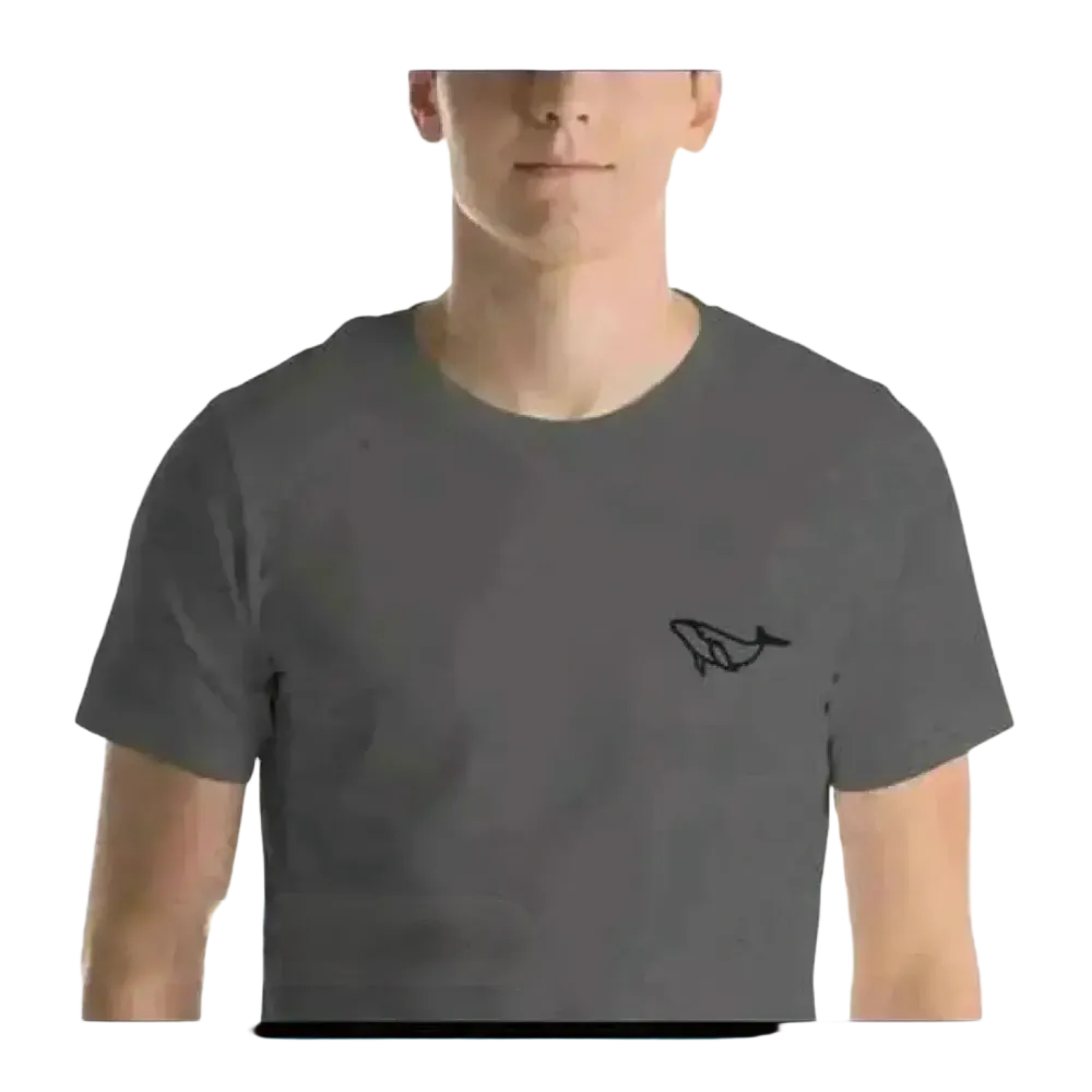 Unisex besticktes Rundhalsshirt aus 100% Baumwolle in Asphalt, erhältlich in XS bis 5XL, für jeden Anlass
