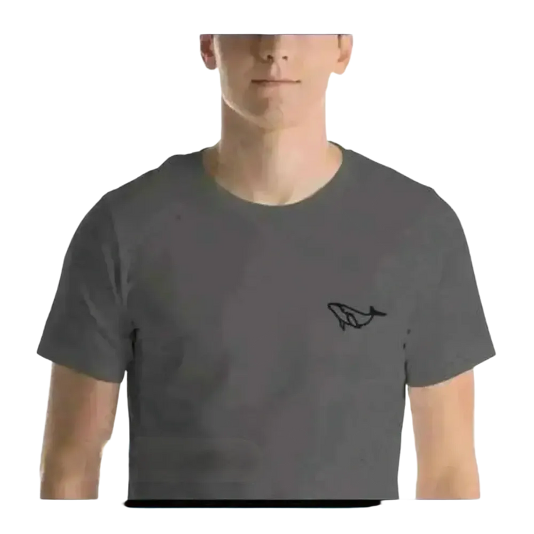 Unisex besticktes Rundhalsshirt aus 100% Baumwolle in Asphalt, erhältlich in XS bis 5XL, für jeden Anlass