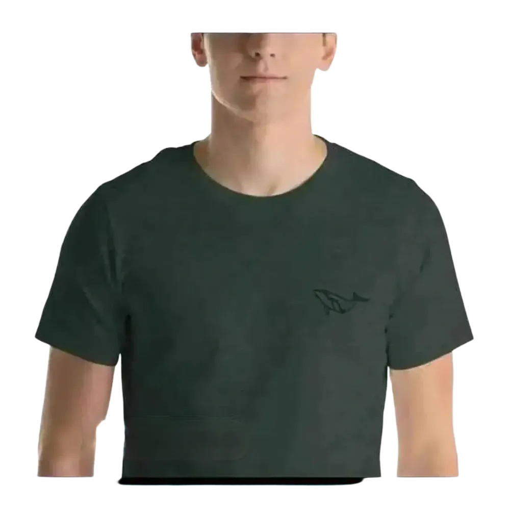 Unisex Besticktes Rundhalsshirt aus 100% Baumwolle in Heather Wald, für Herren, in XS bis 5XL, bequem und vielseitig.