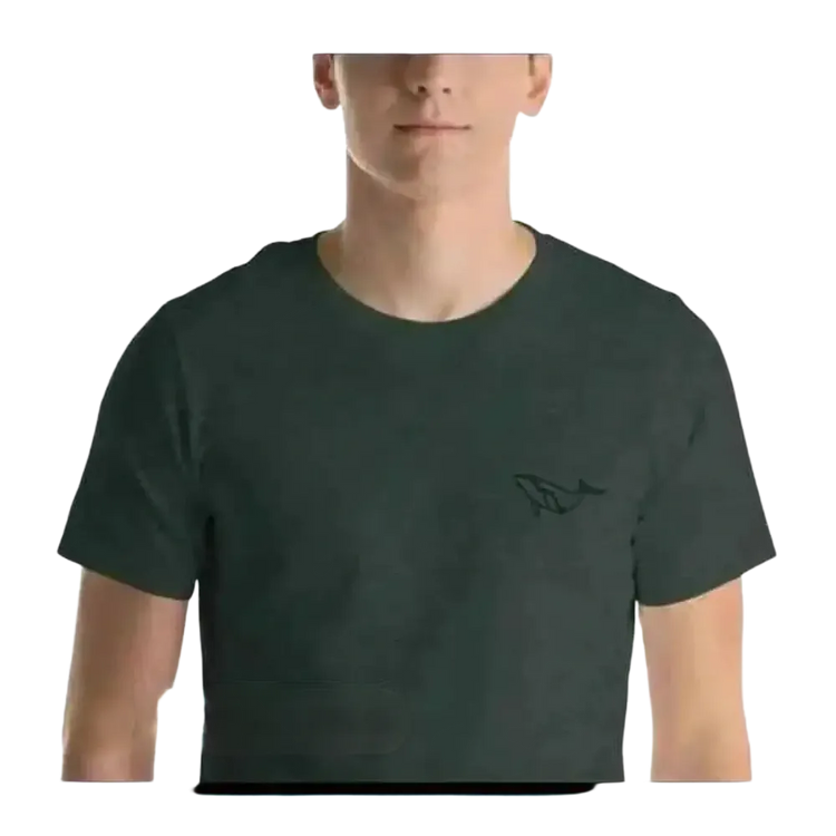 Unisex Besticktes Rundhalsshirt aus 100% Baumwolle in Heather Wald, für Herren, in XS bis 5XL, bequem und vielseitig.