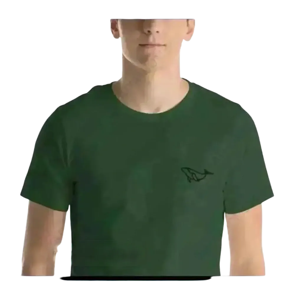 Besticktes Unisex T-Shirt aus 100% Baumwolle in XS bis 5XL, bequemes Herren-Shirt für jeden Anlass, mit stilvollen Stickdetails.