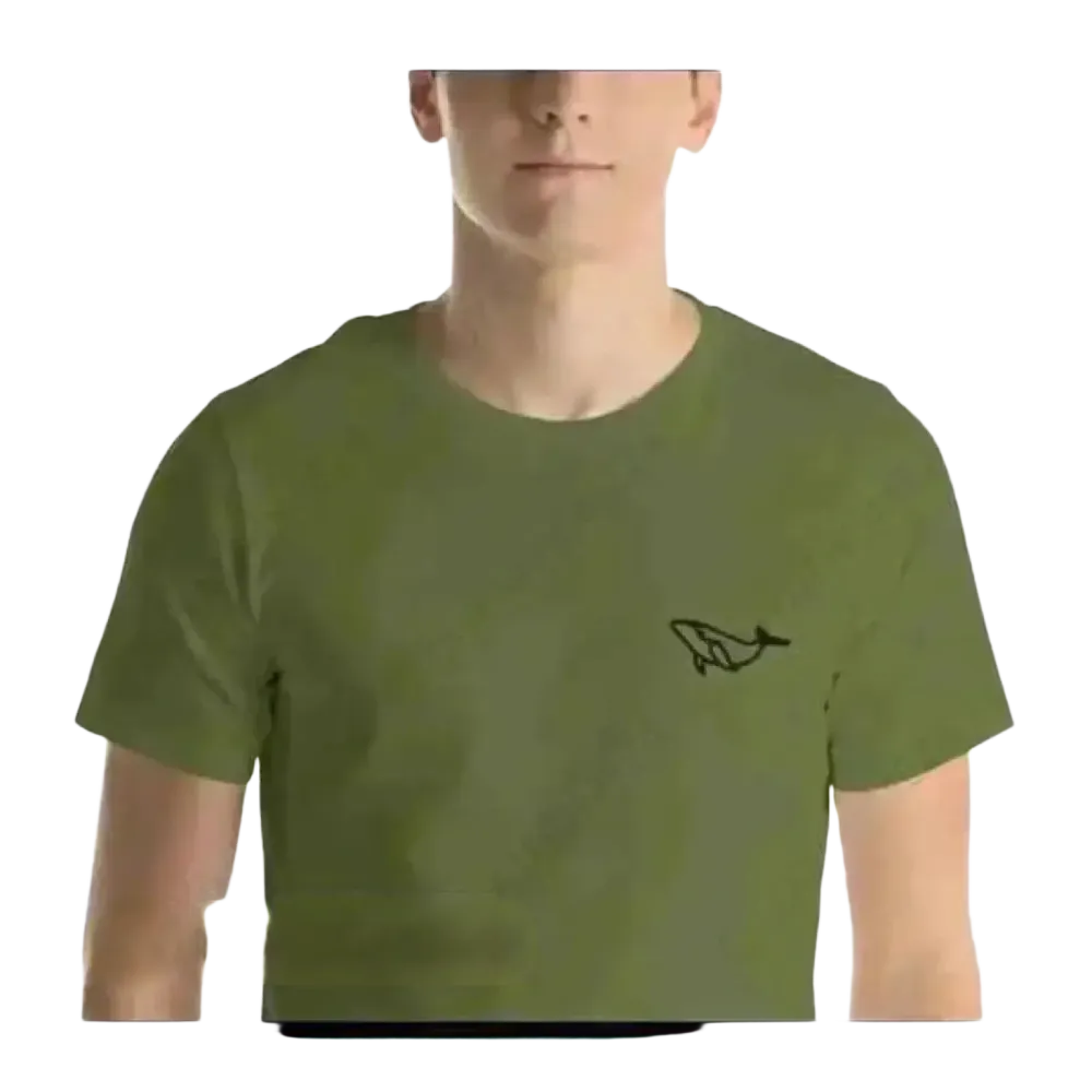 Unisex Besticktes T-Shirt aus 100% Baumwolle in Olive, Herren, XS bis 5XL, bequemes Alltagsshirt von BUYATHOME24.