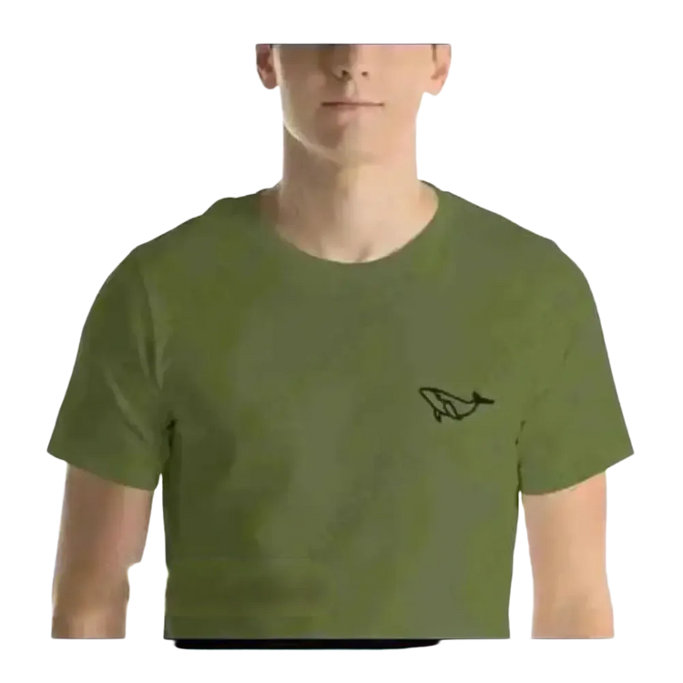 Unisex Besticktes T-Shirt aus 100% Baumwolle in Olive, Herren, XS bis 5XL, bequemes Alltagsshirt von BUYATHOME24.