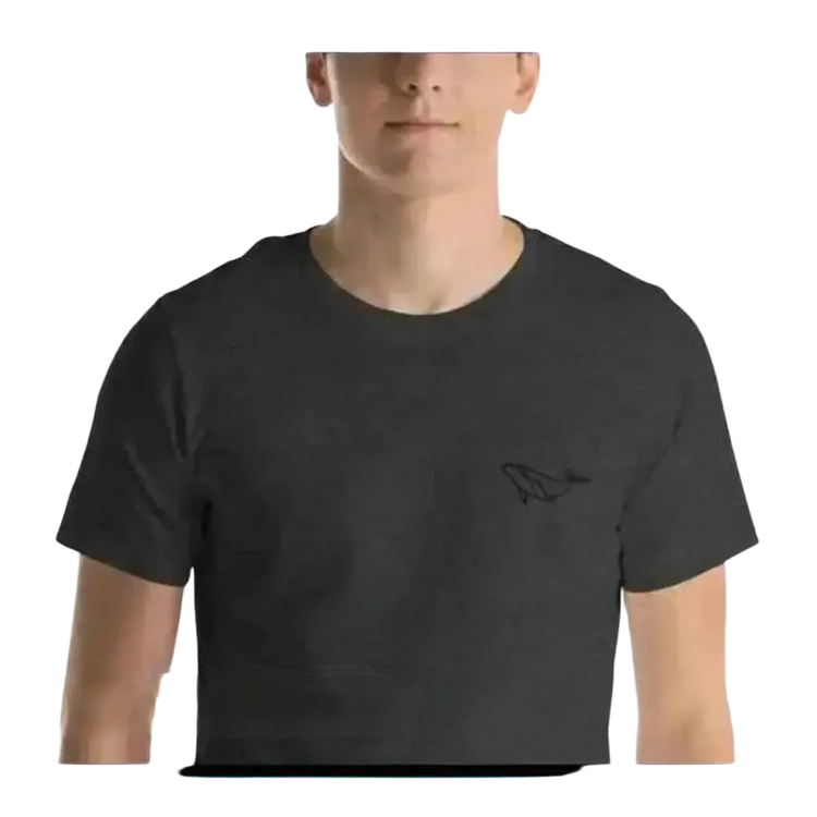 Besticktes Unisex Rundhalsshirt aus 100% Baumwolle in Dunkelgrau, erhältlich in XS bis 5XL, für jeden Anlass.