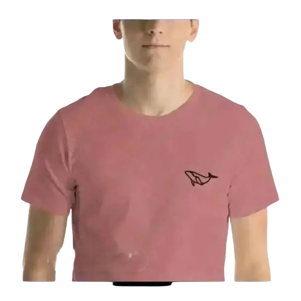 Besticktes Unisex T-Shirt aus 100% Baumwolle in Malvenfarbe, Herrenmodell, erhältlich in XS bis 5XL, für jeden Anlass.