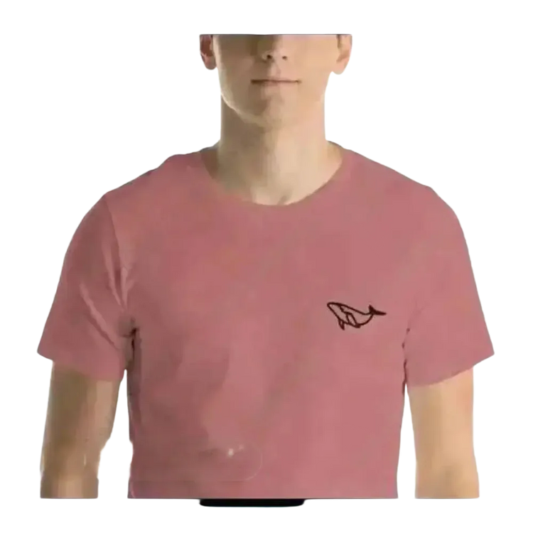 Besticktes Unisex T-Shirt aus 100% Baumwolle in Malvenfarbe, Herrenmodell, erhältlich in XS bis 5XL, für jeden Anlass.
